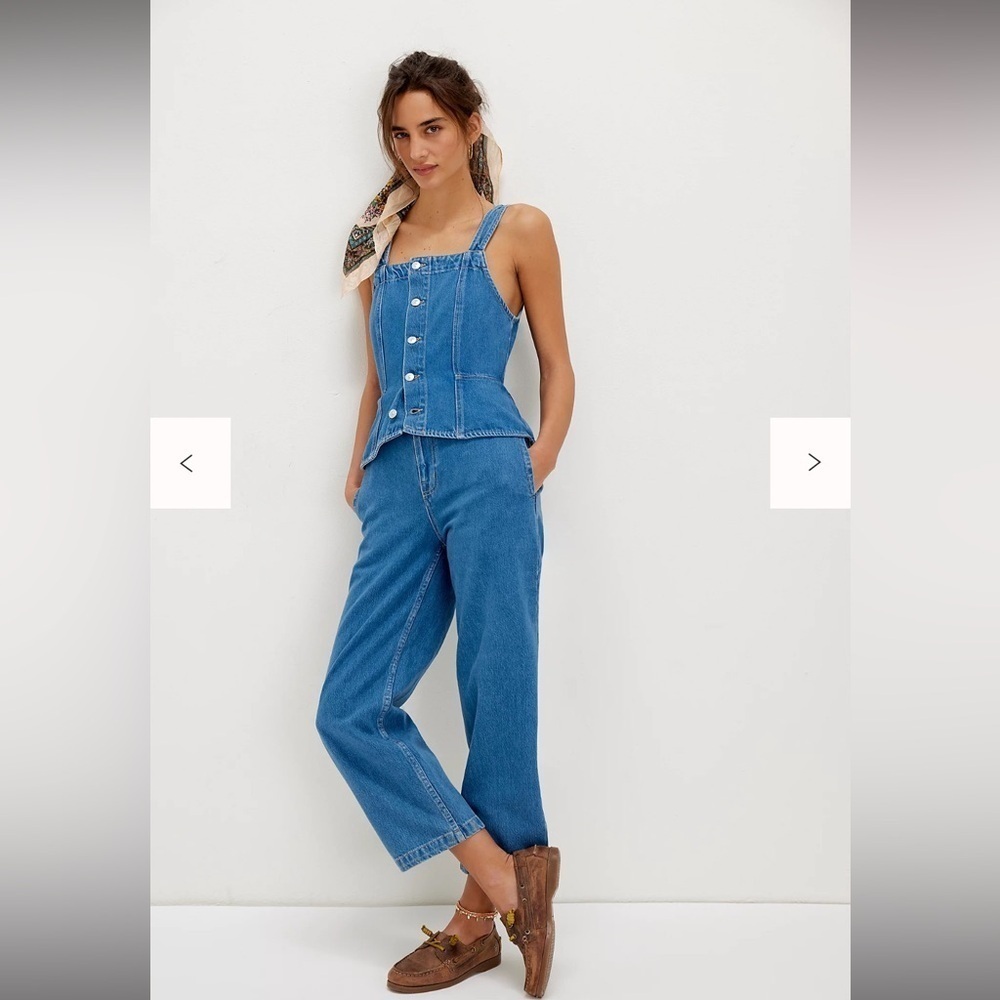 Free People We The Free Hazel Jumpsuit Small Color: Vacation Mode NWT
